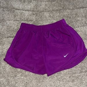 Bright purple Nike shorts